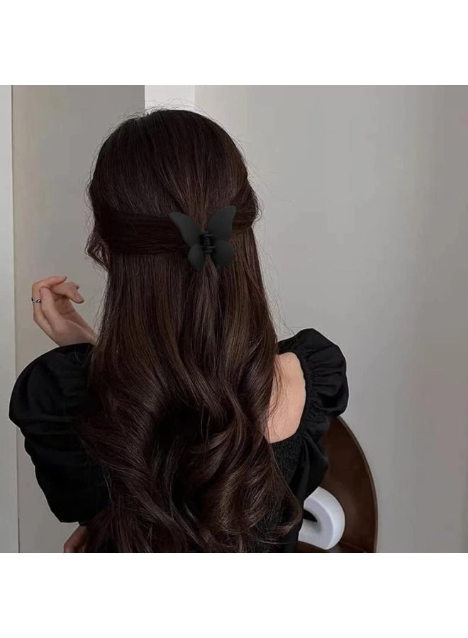 ChicAbode Butterfly Claw Clips for Women, 6.6cm Butterfly Hair Clips for Girls, 4 Pcs Butterflies Claw Clips for Thick Hair, Matte Cute Hair Claws, Hair Clamps Jaw Clips for Thin and Medium Hair Clips - Image 3
